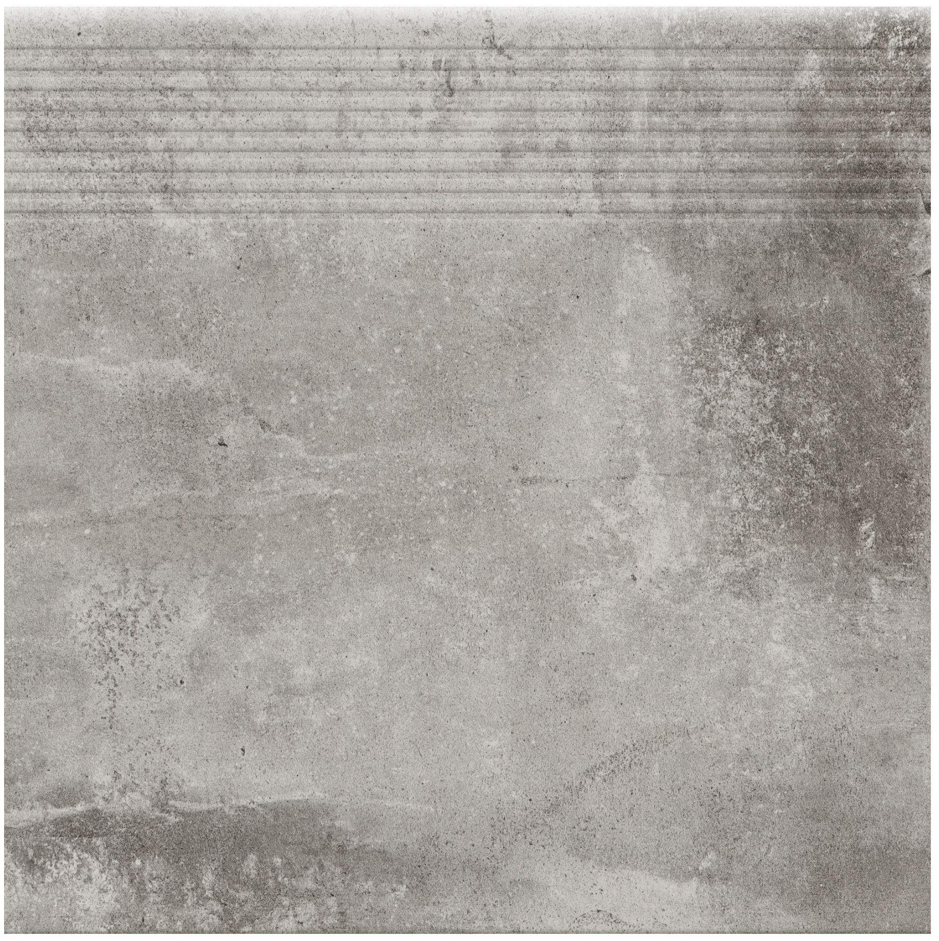 Клинкерная ступень с насечками противоскользящая плитка Cerrad Podloga Piatto grys 300*300*9 мм