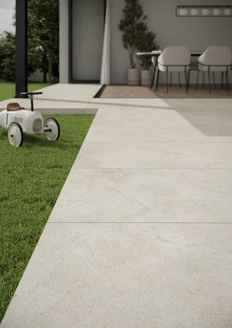 Authority Beige Gres 595*1195*20 мм тротуарная плитка уличная, противоскользящая, керамогранитная Paradyz