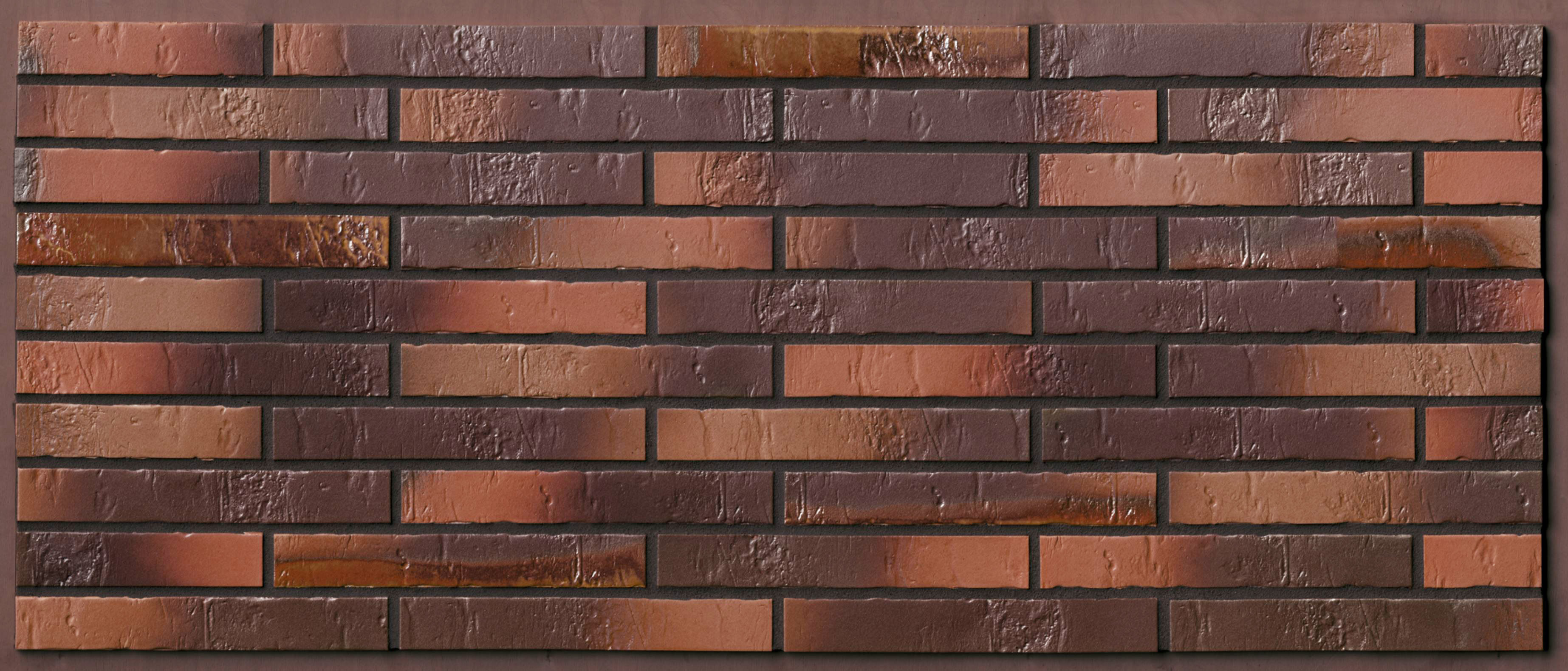 Buxtehude KohleBrand Schieferstruktur 365x52x10 мм, ABC Клинкерная фасадная плитка под кирпич ригельная Langformat