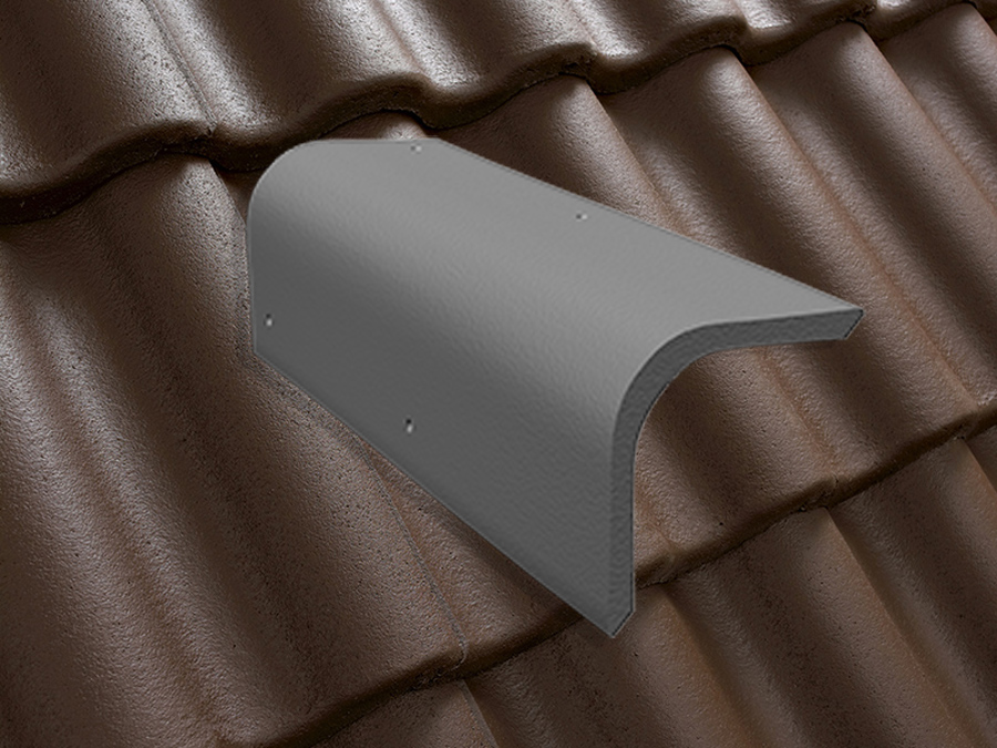 Торцевая черепица натуральная цементно-песчаная Classic коричневый 22, Kriastak Baltic tile