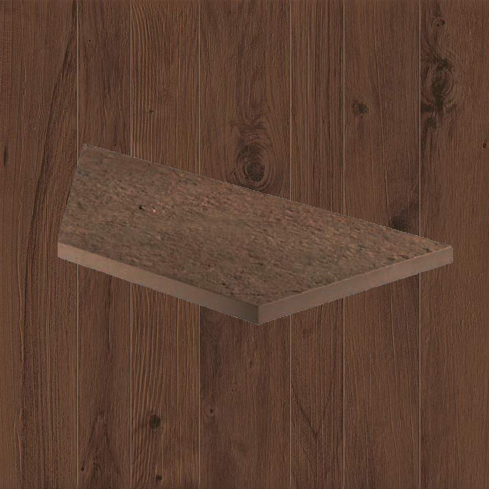 Тротуарная плитка Дерево Lastra. Спец. Элемент- Бортик Угловой Лс Фрейм Оак \ Frame Oak Lineare Angolo Sx 300х600х20мм