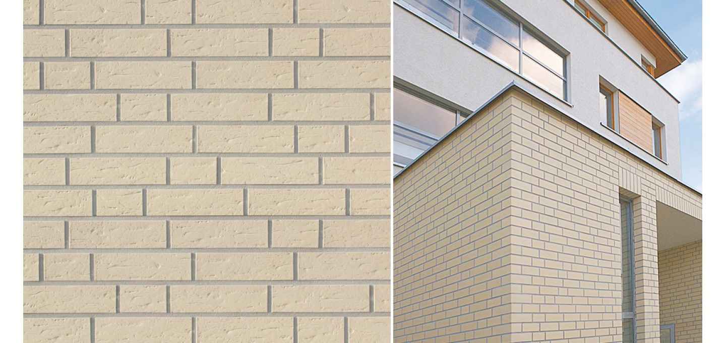 Objekta Beige genarbt, 240*71*10 мм Клинкерная фасадная плитка облицовочная под кирпич ABCklinker