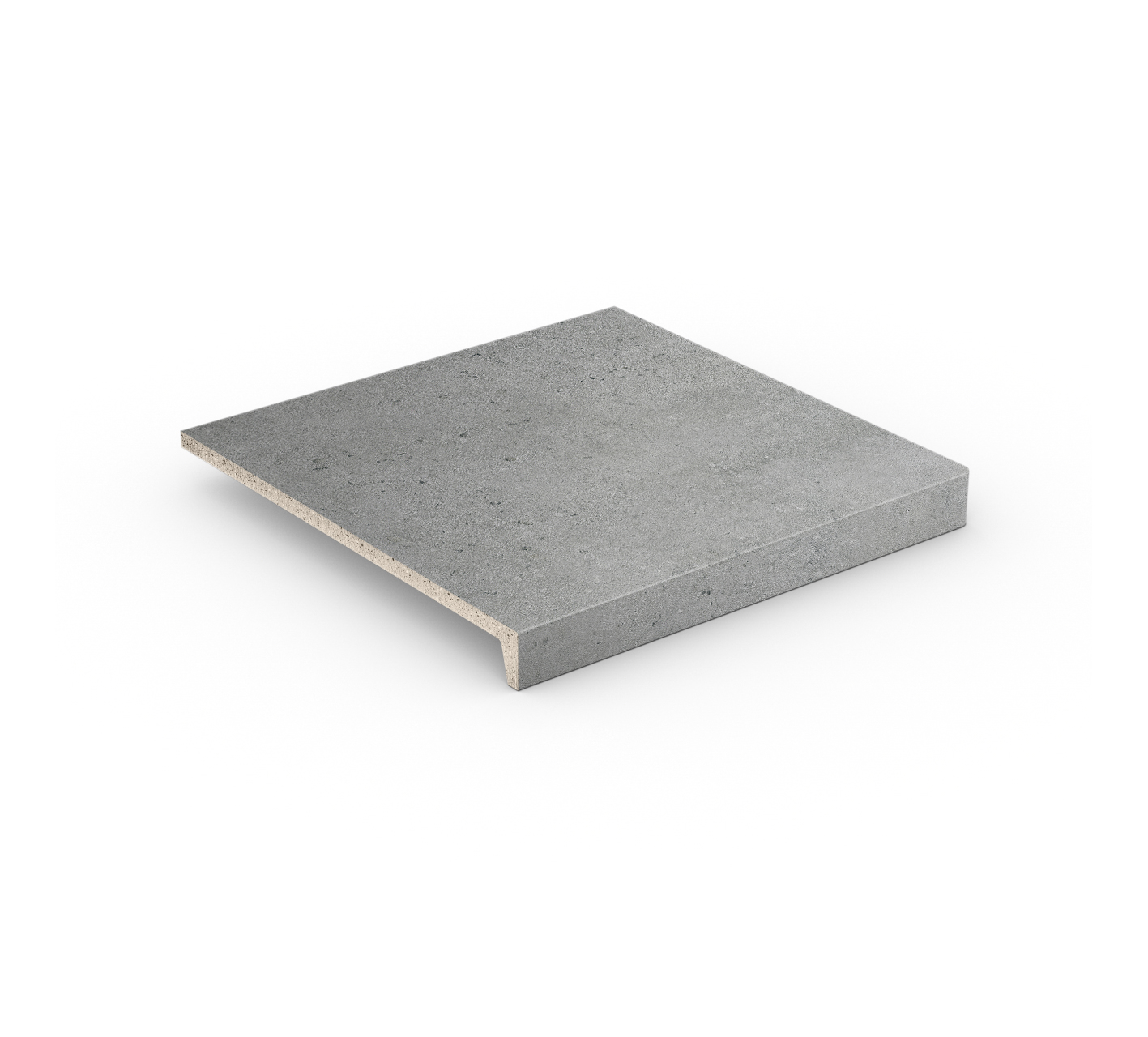 Клинкерная Ступень лофт противоскользящая плитка Stroeher KERAPLATTE GRAVEL BLEND 962 grey 294*340*35*11 мм