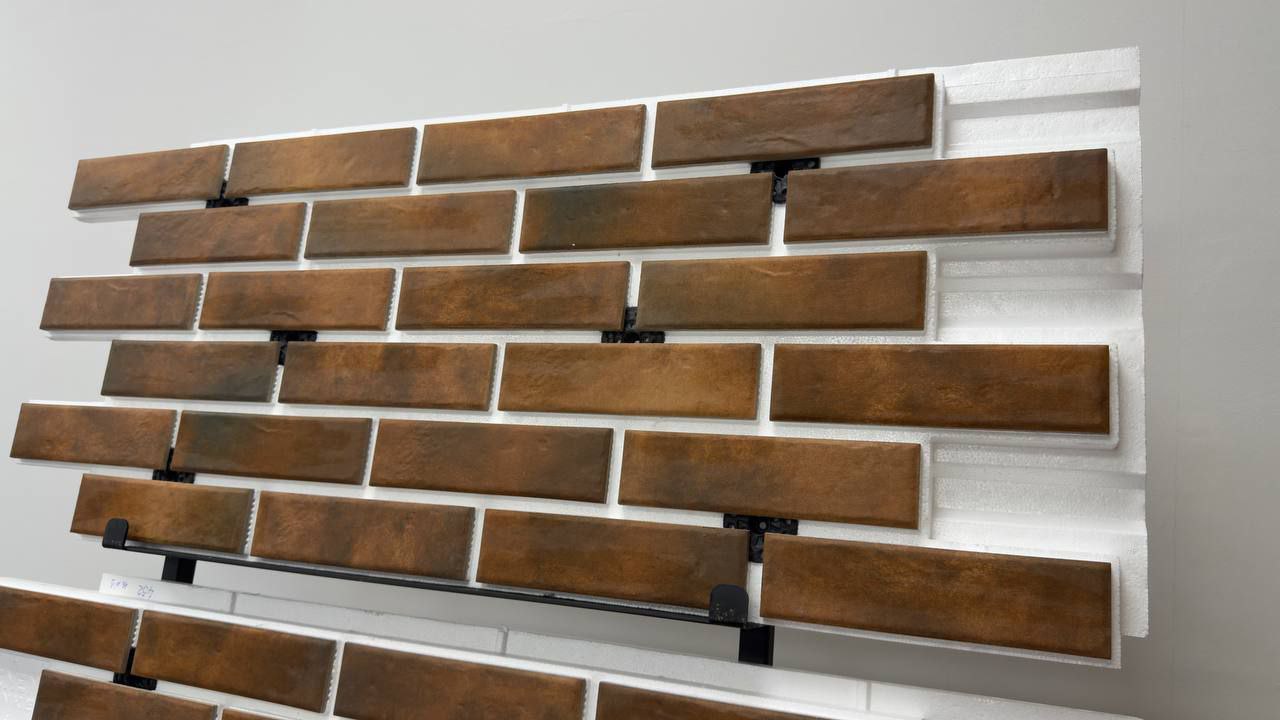 Retro Brick Chili — фасадная термопанель ППС 2.0 с клинкерной плиткой 60 мм
