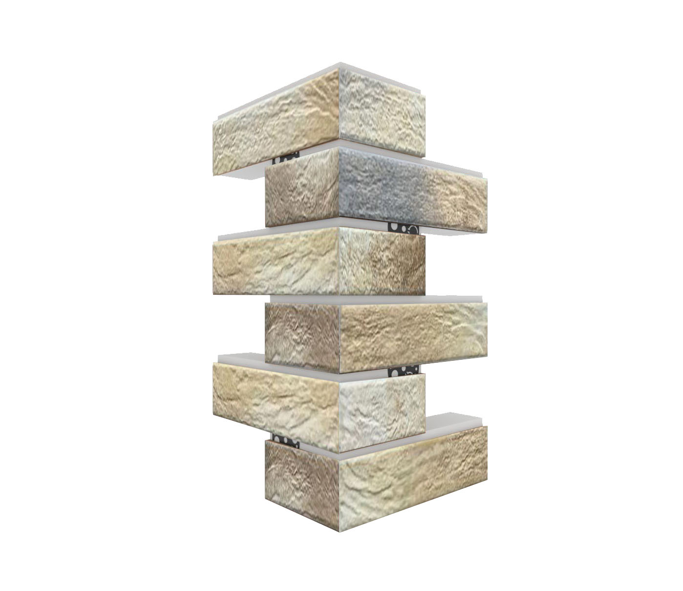 Loft Brick Masala угловая фасадная термопанель из пенополистирола ППС 40 мм, 0,17м2