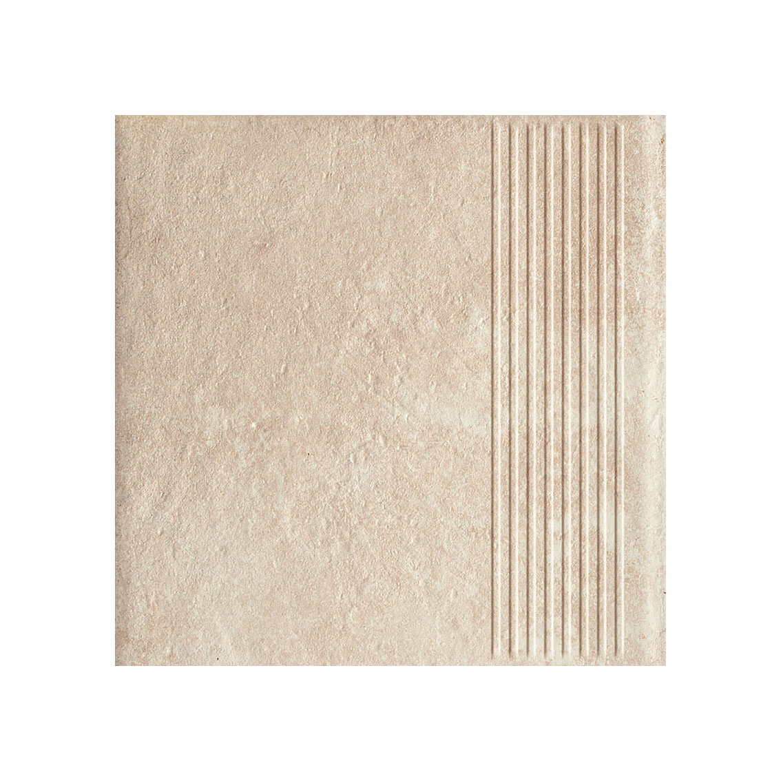 Scandiano Beige клинкерная ступень с насечками противоскользящая 300x300x11 мм