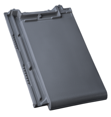 Керамическая рядовая черепица Roben Bergamo антрацитовый ангоб