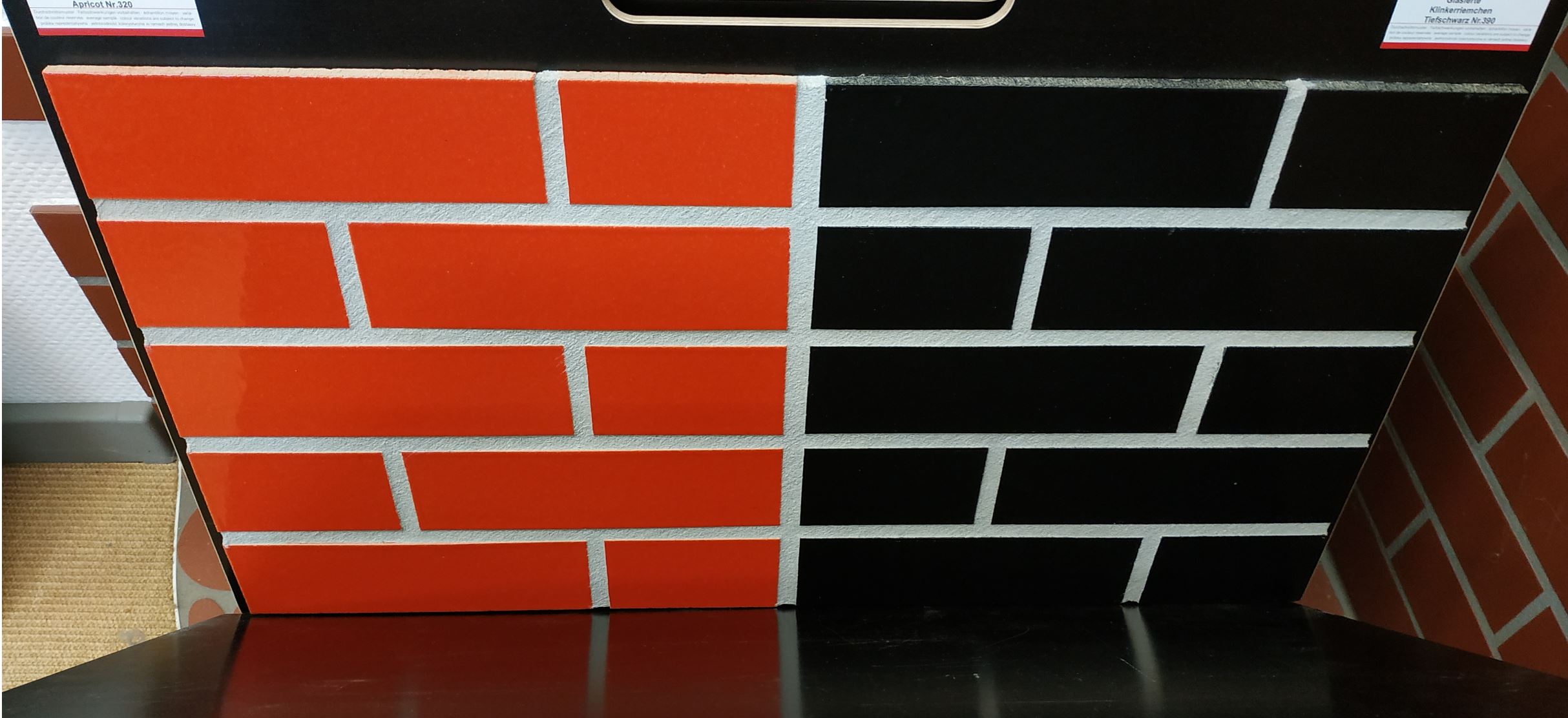 Фасадная Термопанель из пенополистирола ППС 60 мм с Клинкерной Глазурованной плиткой Orange 320, 240*71*10 мм