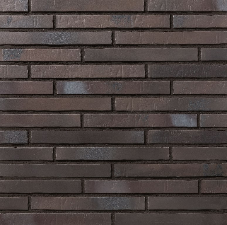 Клинкерная фасадная плитка облицовочная под кирпич Stroeher (Штроер) Glanzstueck Glanzstueck № 1 рельефная, 440*52*14 мм
