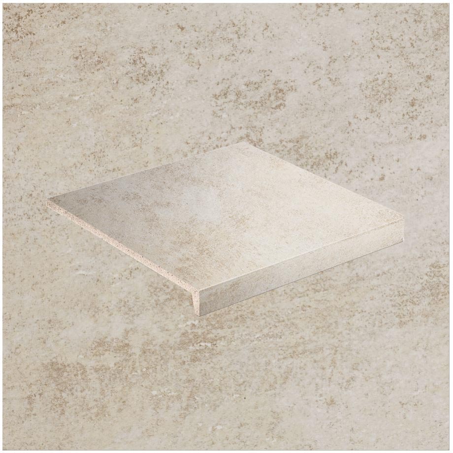 Клинкерная Ступень лофт противоскользящая плитка Stroeher KERAPLATTE ASAR 620 sass 294*340*35*11 мм