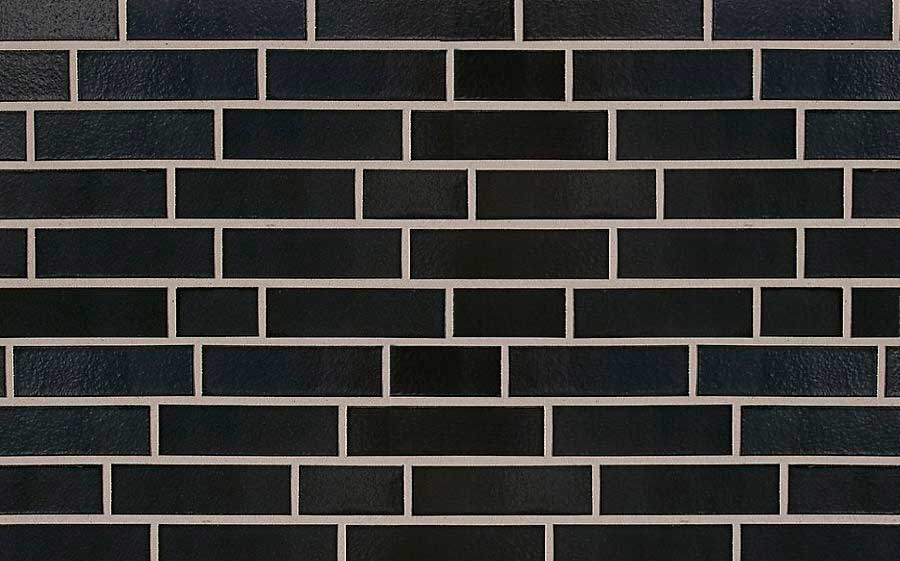 Фасадная Термопанель из пенополистирола ППС 60 мм с Клинкерной Глазурованной плиткой Tiefschwarz 390, 240*71*10 мм