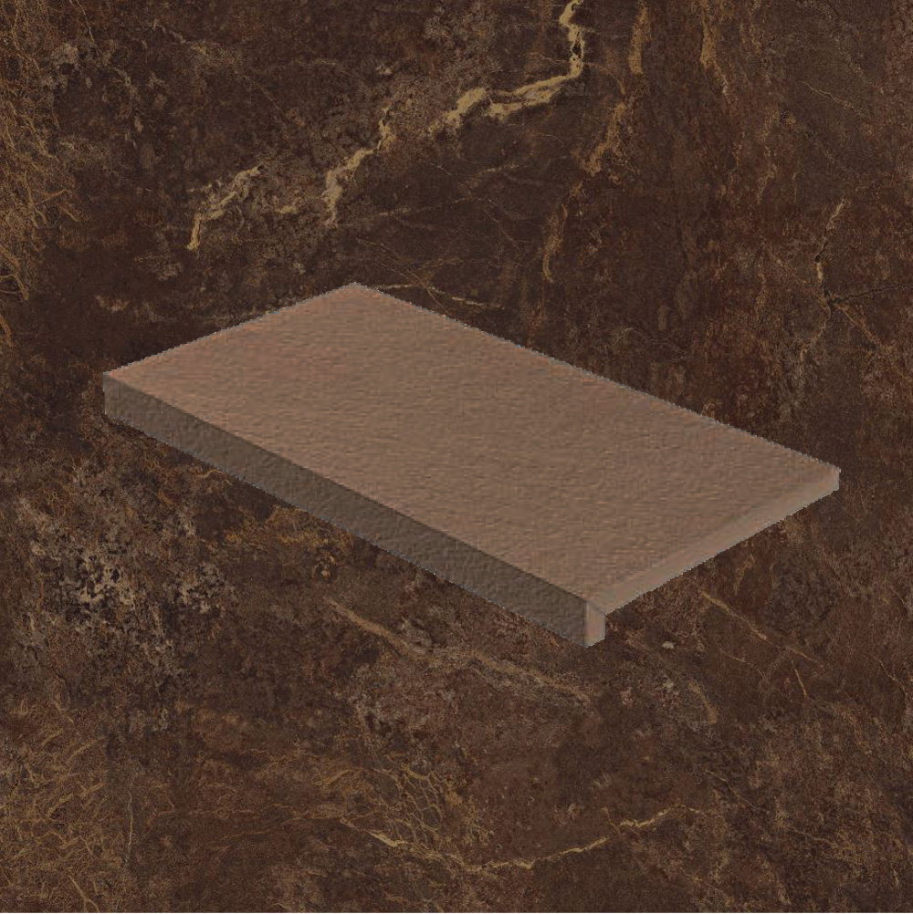 Тротуарная плитка Коричневая Lastra. Спец. Элемент- Ступень Форс Фэнси \ Force Fancy Scalino 330х600х20мм