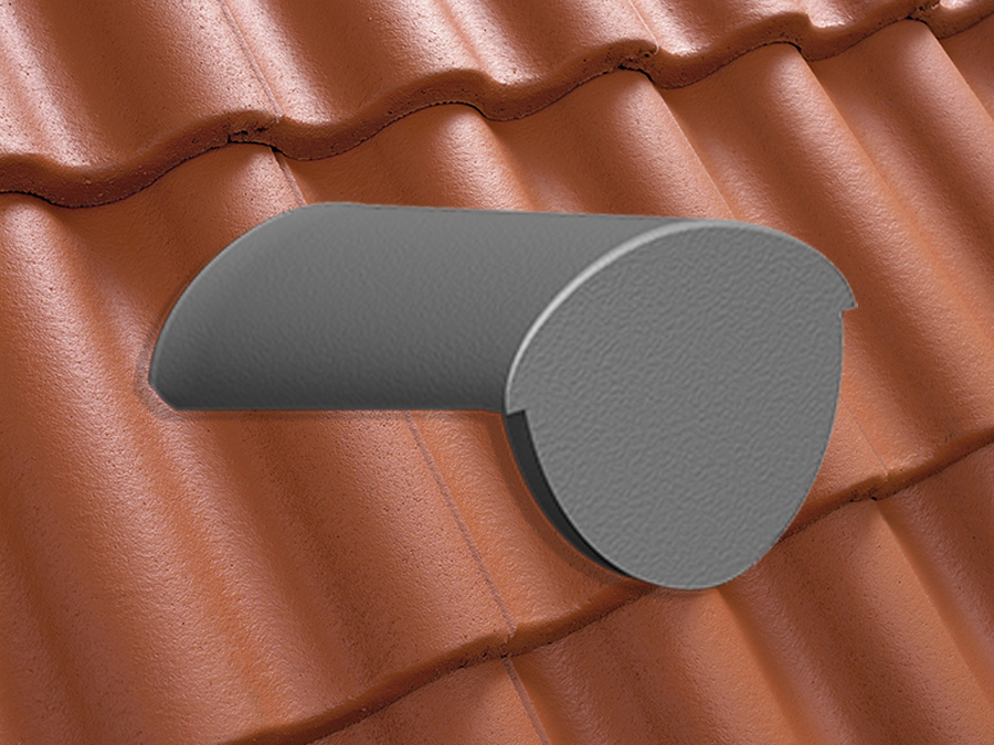 Конечная коньковая черепица натуральная цементно-песчаная Classic кирпично-красный 24, Kriastak Baltic tile