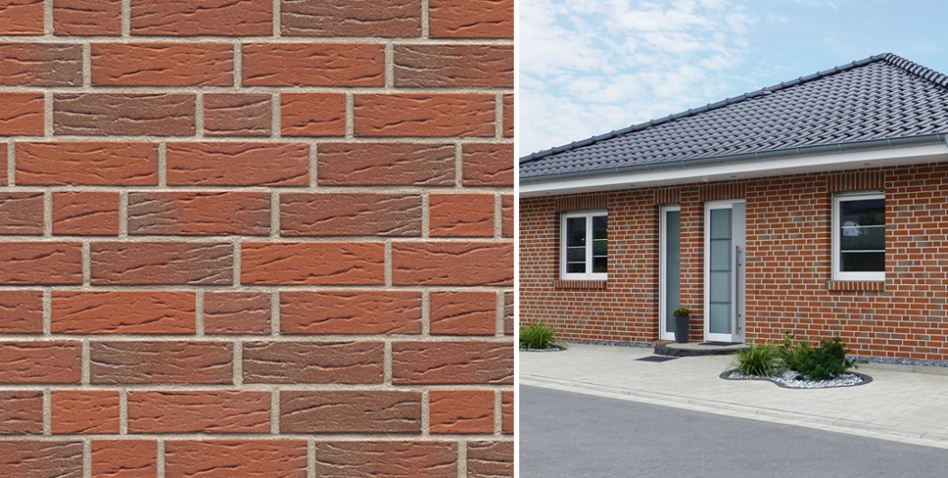 Кирпич облицовочный Клинкерный ABC 5556 Ammerland bunt genarbt-besandet 55NF 240*71*55 мм