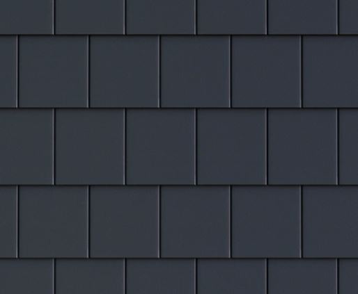 Натуральная цементно-песчаная черепица плоская рядовая Platt Classic Графит, Kriastak Baltic tile