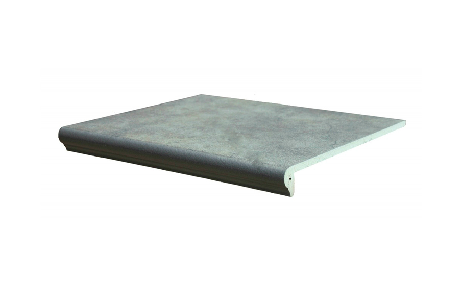 Клинкерная ступень флорентинер противоскользящая плитка Interbau Nature Art Quartz grau, 360*320*9,5 мм