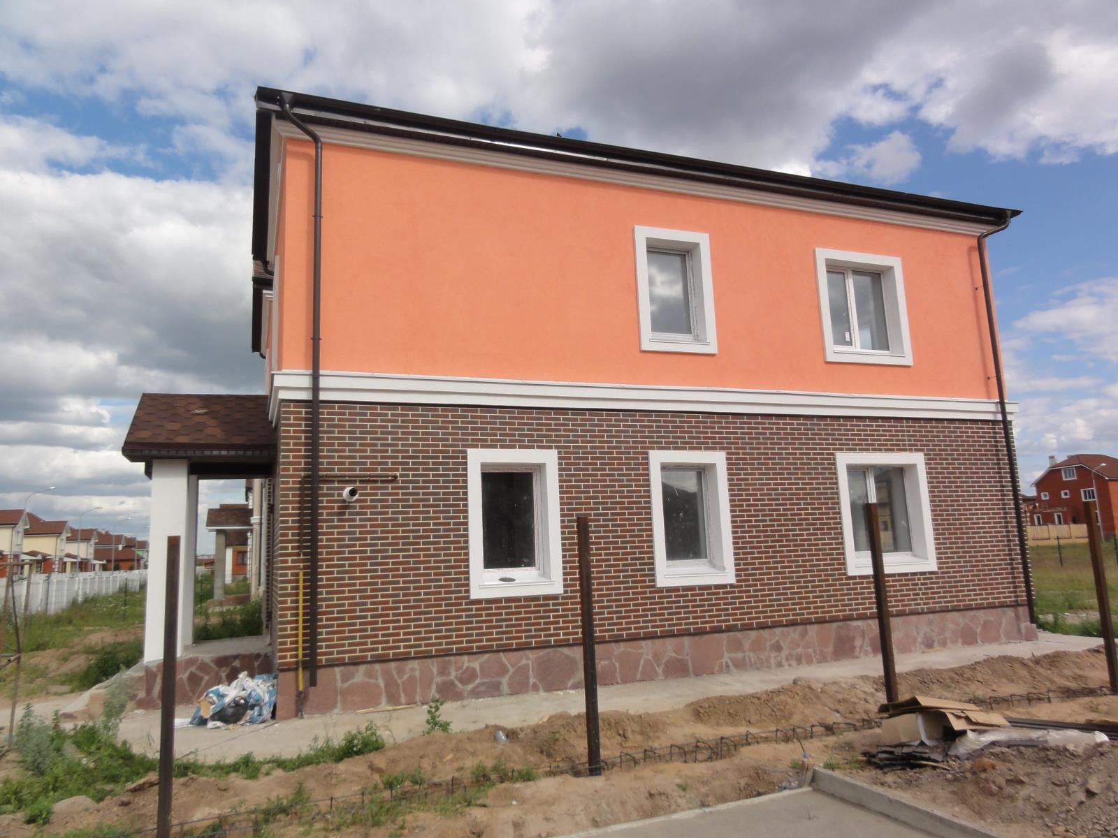 CLOUD BROWN 245X66х7,4 мм Клинкерная фасадная плитка под кирпич облицовочная коричневая