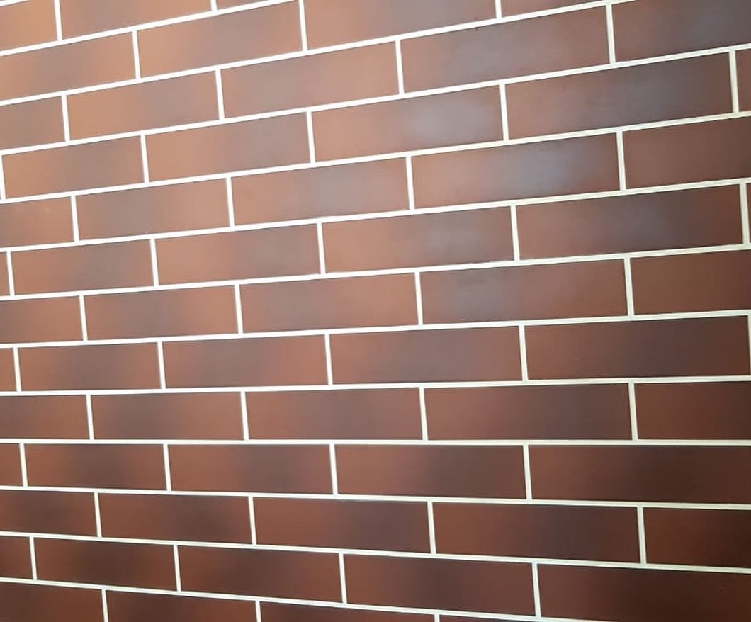 CLOUD ROSA 245X66х7,4 мм Клинкерная фасадная плитка под кирпич облицовочная красно-коричневая