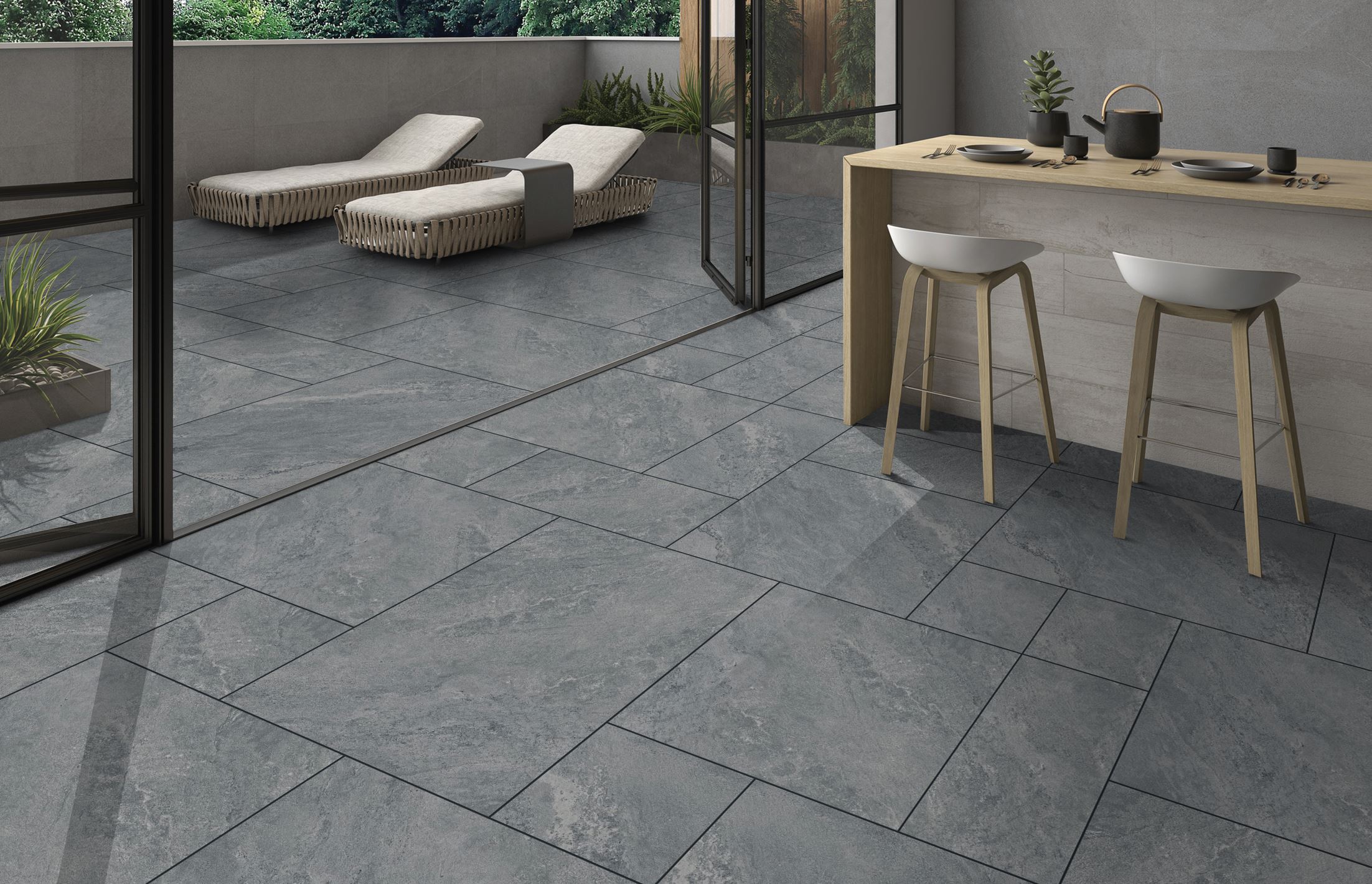 Mountain Black 900x600x20 мм, тротуарная плитка уличная, противоскользящая, керамогранит OutdoorDesign 20мм