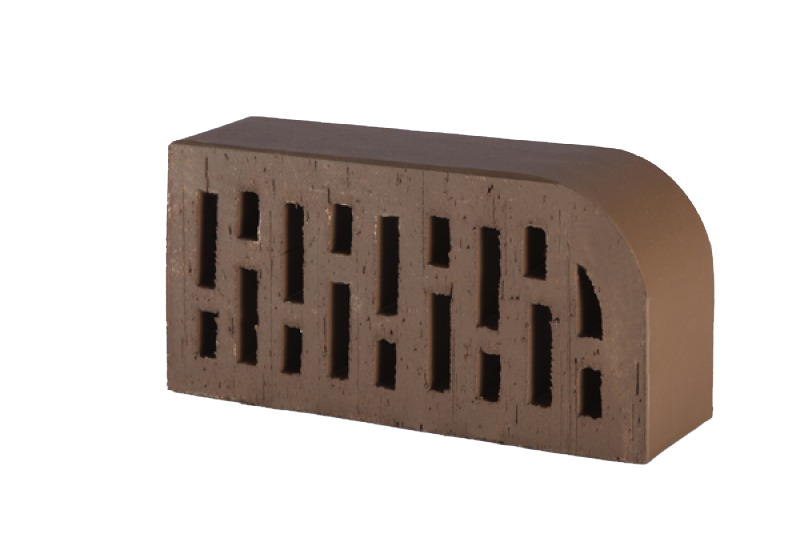 Lode BRUNIS F15 гладкий, 250*120*65 мм, Кирпич фигурный пустотелый, коричневый