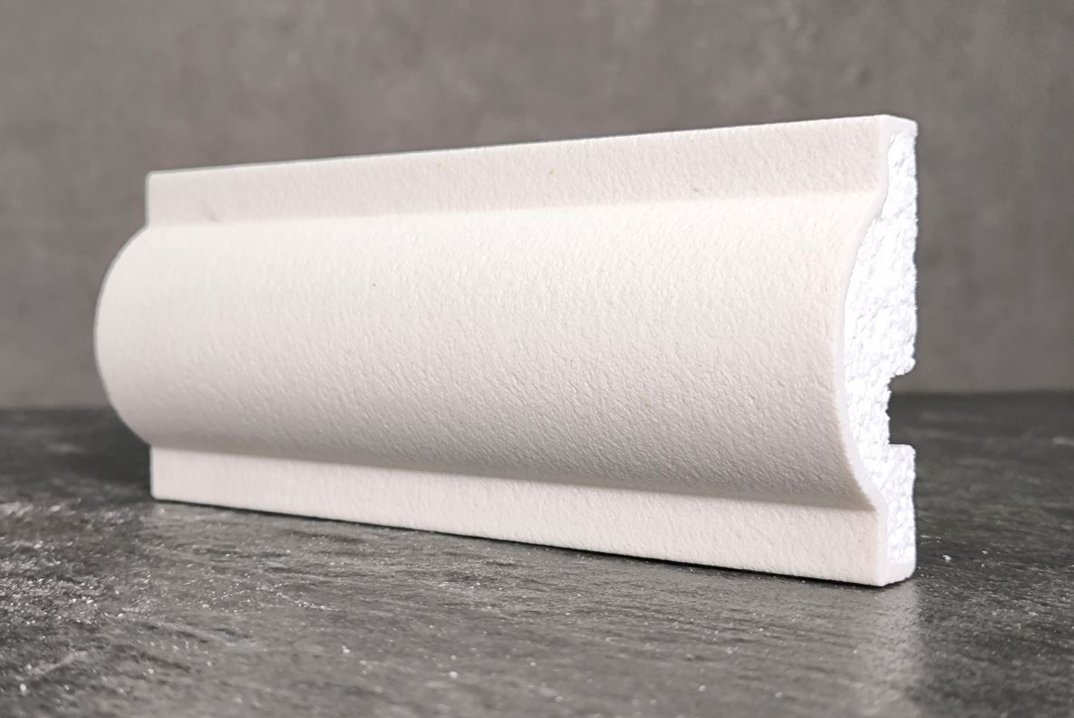 Молдинг для фасада - лепнина, декор из пенополистирола МВ-80/1 (МС-103) 80*30*2000 мм