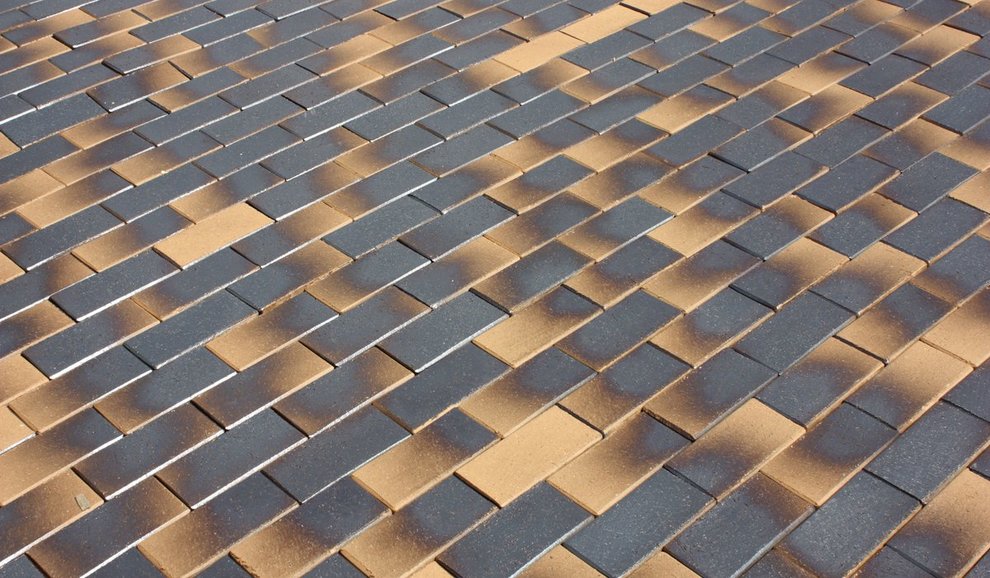 Тротуарная плитка / брусчатка Клинкерная ABC Lederfarben black (Ледерфарбен блакк) 200*100*40 мм