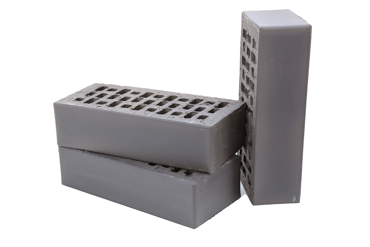 Lode TYBET гладкий, 250*120*65 мм, Печной Кирпич керамический пустотелый, темно серый