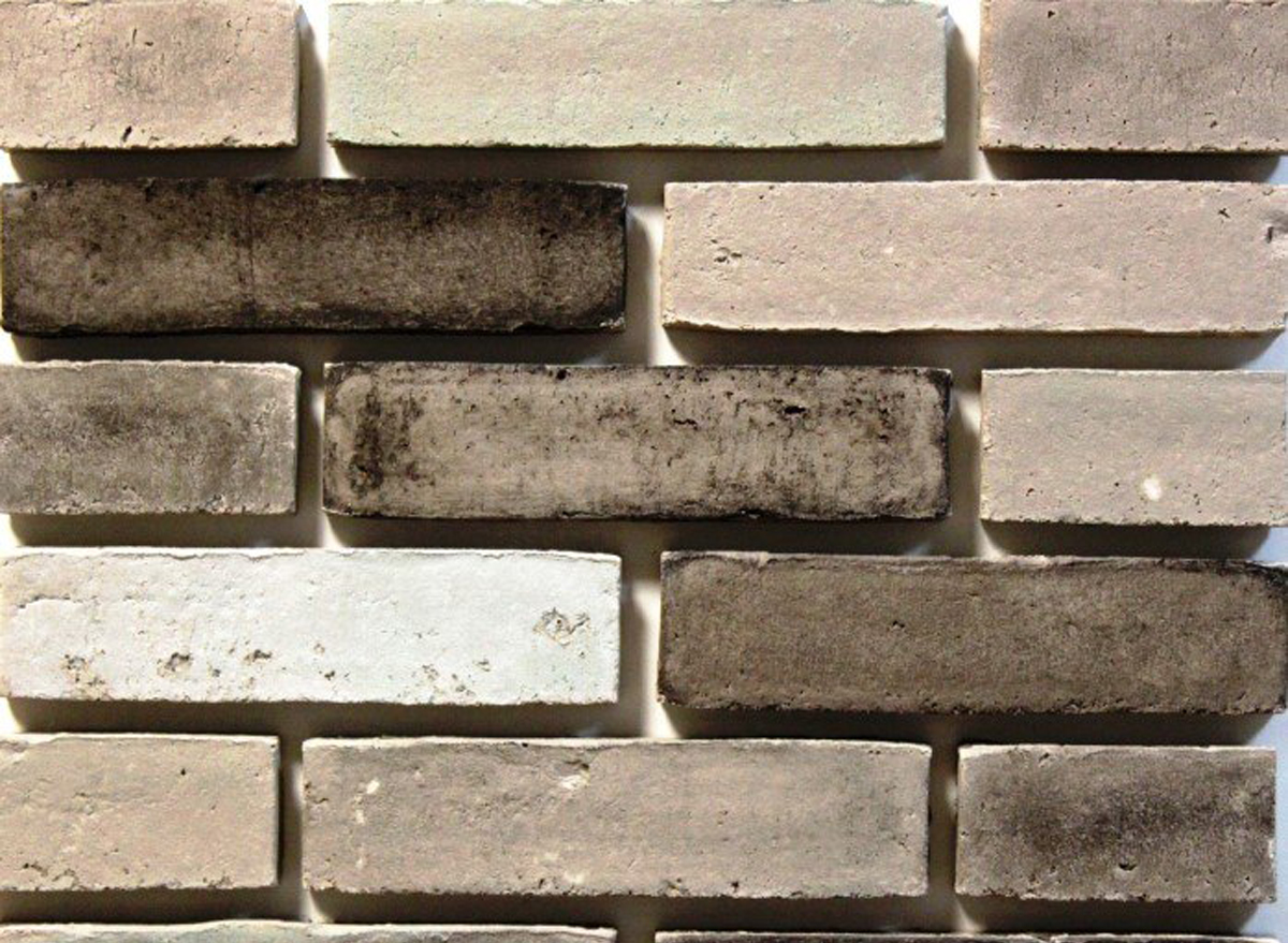 Амстердам-7 Плитка под кирпич для навесного вент фасада с расшивкой шва  210X50X20 мм искусственный камень