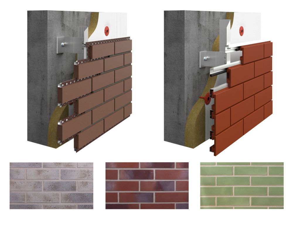 Клинкерная плитка для навесных вентилируемых фасадов (НВФ)