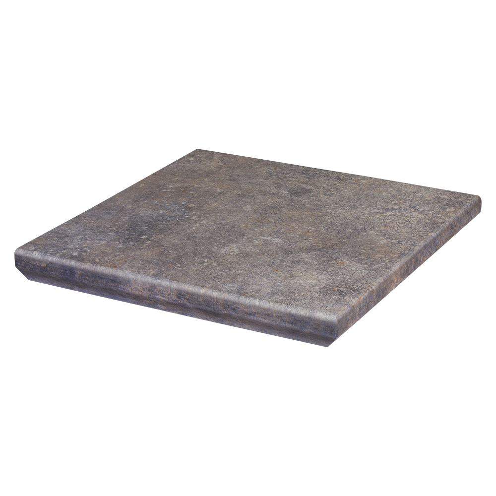 Viano Grys ступень угловая флорентинер противоскользящая с капиносом 330x330x11 мм