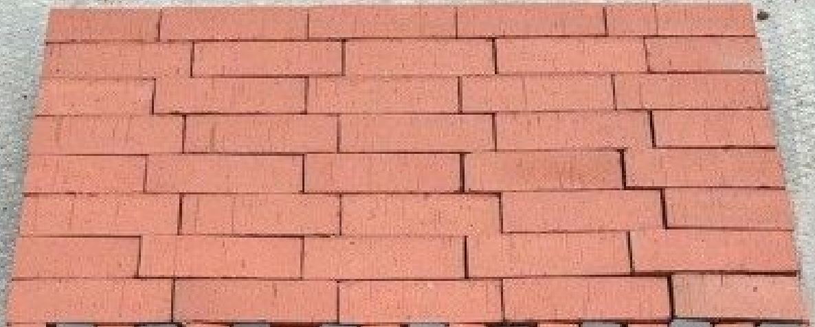 Красная ригельная тротуарная плитка/брусчатка клинкерная 250*80*52 мм, пятый элемент