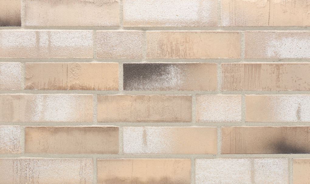 Клинкерная фасадная плитка облицовочная под кирпич Stroeher (Штроер) Kontur WS 490 sandgrau рельефная, 240*71*12 мм