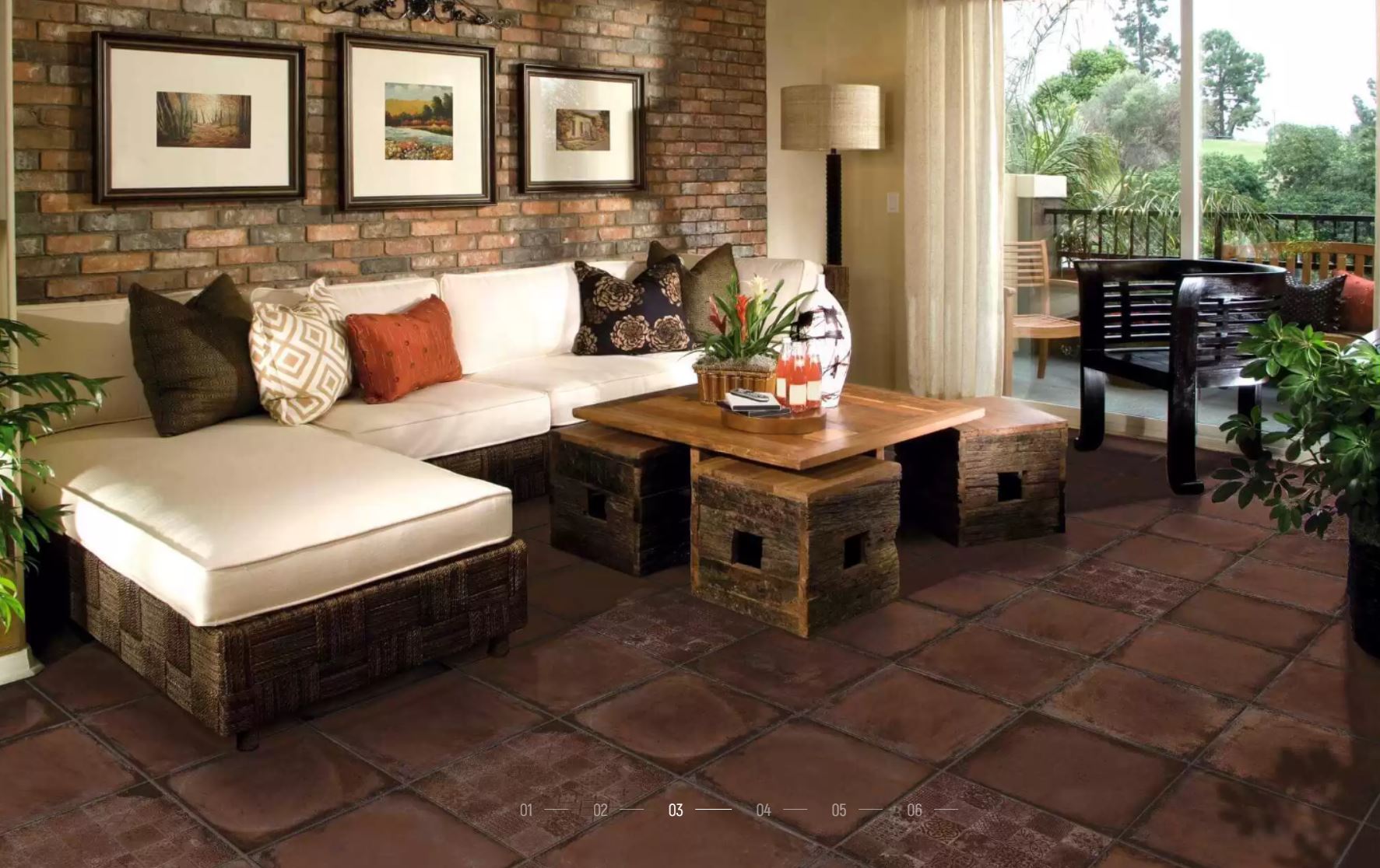 Alhamar ROJO Exagres 330*330*10 мм, напольная клинкерная плитка противоскользящая