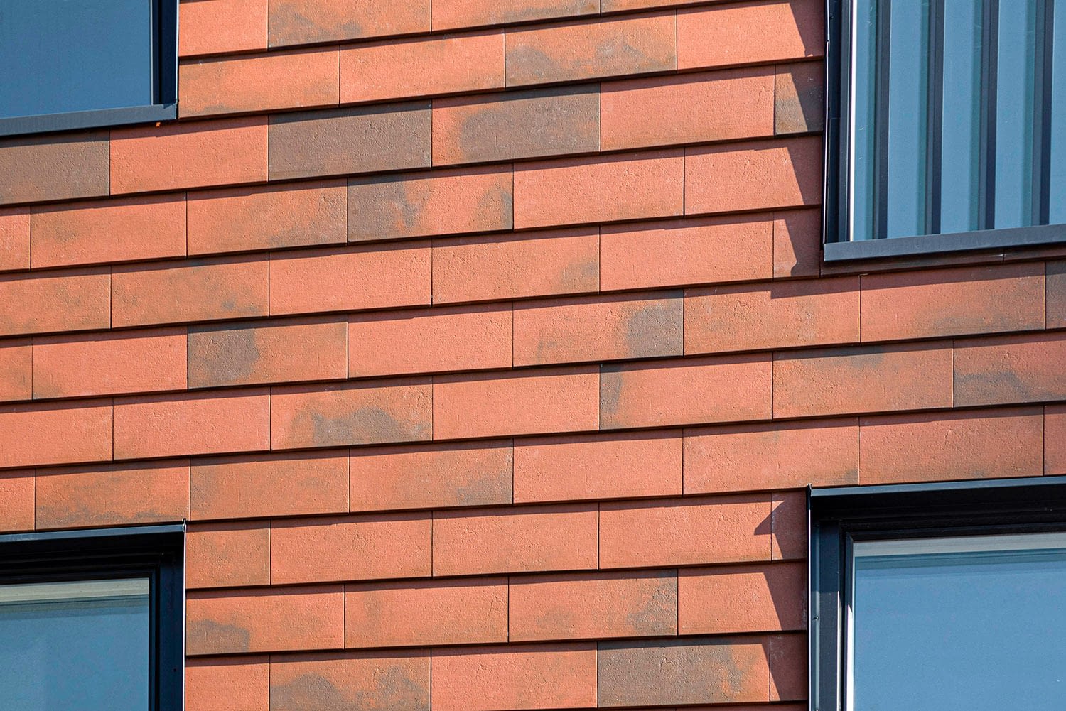 Tempio Rustikotta RED FLAMED 200x400x14мм Дранка керамическая плитка для навесного вент Фасада и Кровли