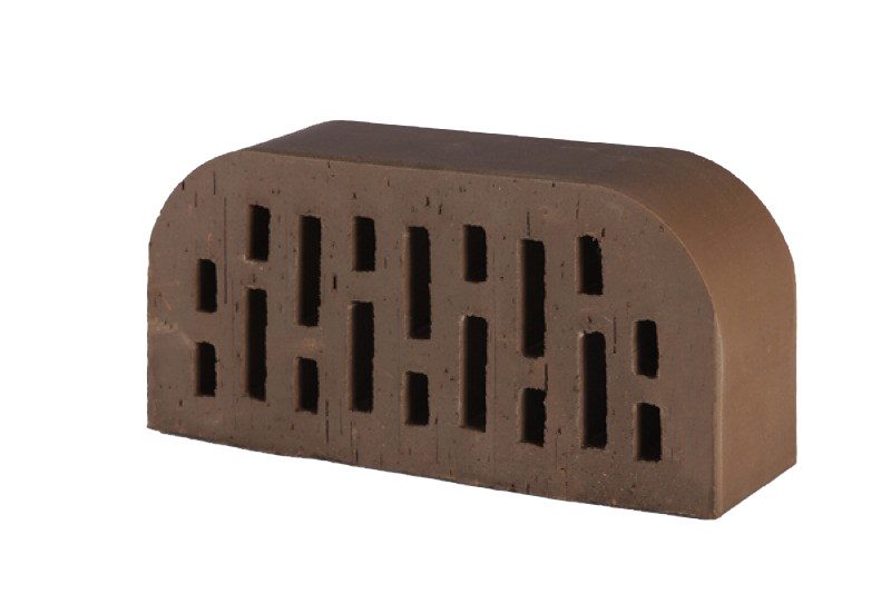 Lode BRUNIS F14 гладкий, 250*120*65 мм, Кирпич фигурный пустотелый, коричневый