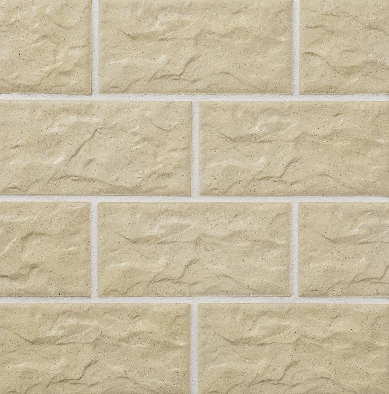 Клинкерная фасадная плитка облицовочная Stroeher (Штроер) Kerabig KS 02 gelb рельефная, 302*148*12 мм