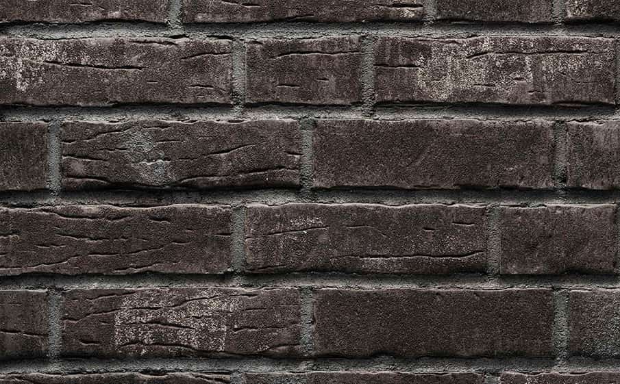 Клинкерная фасадная плитка облицовочная под кирпич Stroeher (Штроер) Steinlinge 376 platinschwarz рельефная NF14, 240*71*14 мм