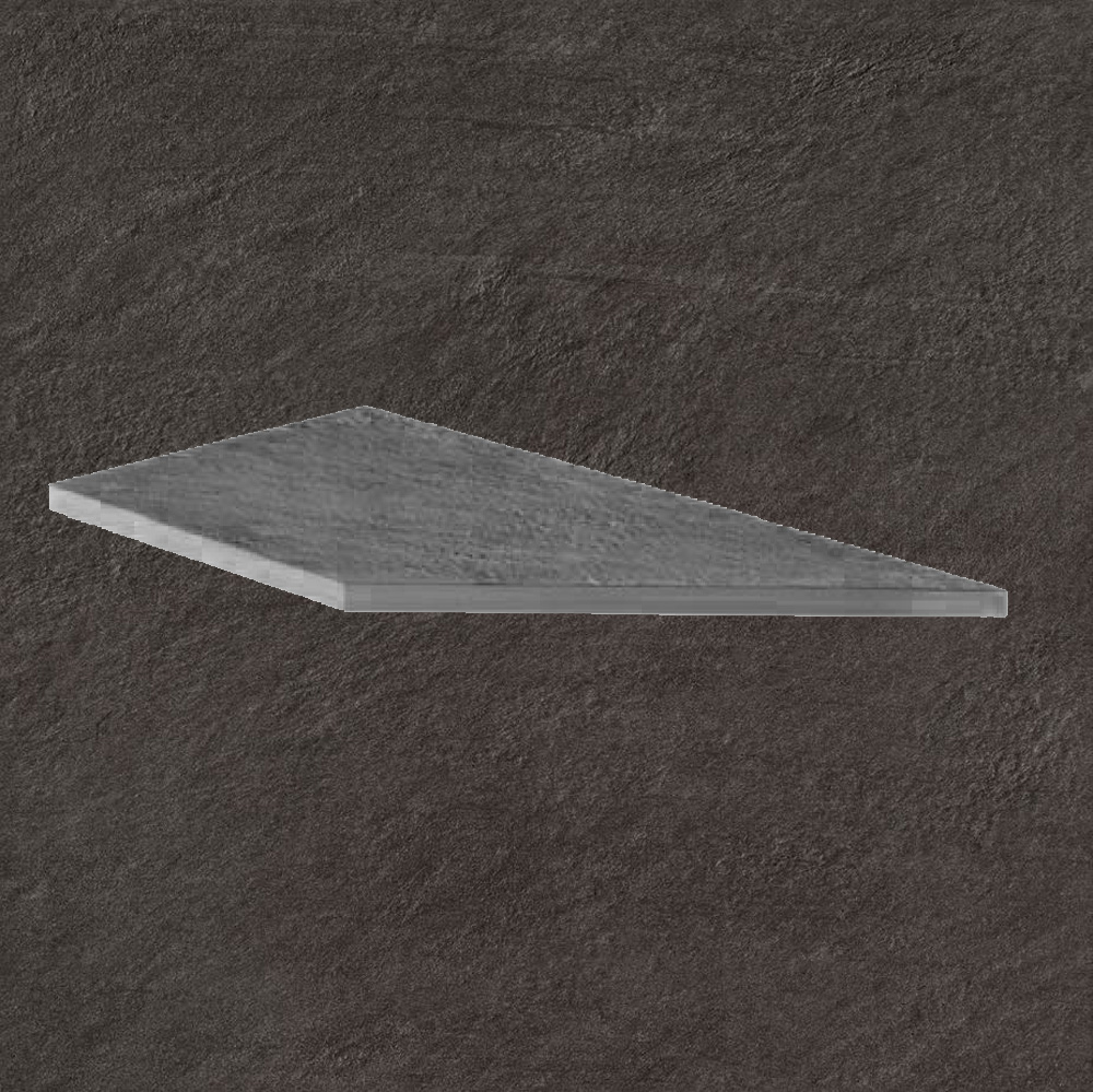 Тротуарная плитка Черная Lastra. Спец. Элемент - Бортик Угловой Пс Лэндстоун Найт \ Landstone Night Lineare Angolo Dx 300х600х20мм