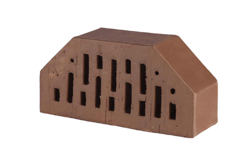 Lode BRUNIS F7 гладкий, 250*120*65 мм, Кирпич фигурный пустотелый, коричневый