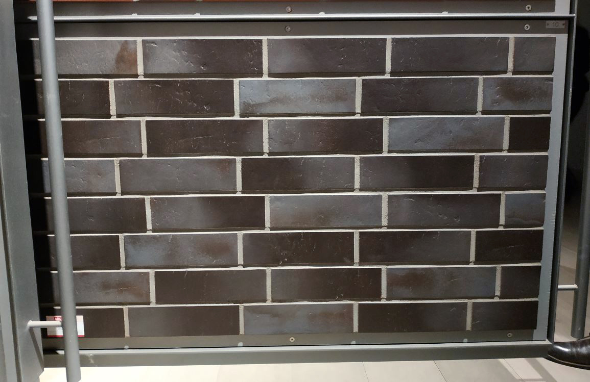 Ласточкин хвост Клинкерная фасадная плитка облицовочная ABC Dresden schwarz blau bunt schieferstruktur 240*71*14 мм