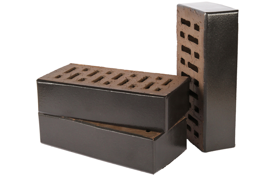 Lode KRYPTON гладкий, 250*120*65 мм, Печной Кирпич керамический пустотелый, черный