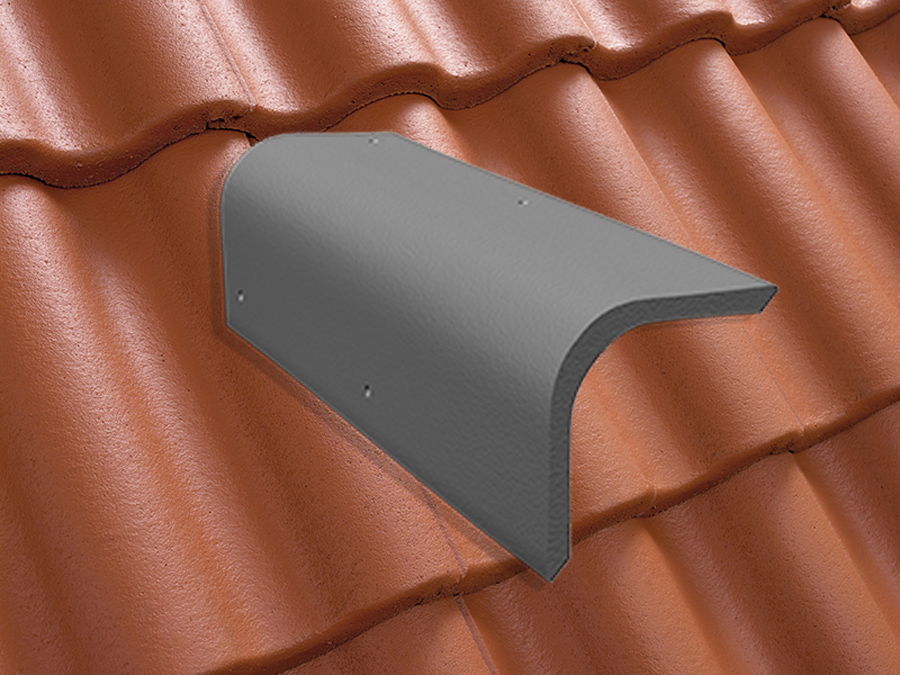 Торцевая черепица натуральная цементно-песчаная Classic кирпично-красный 24, Kriastak Baltic tile