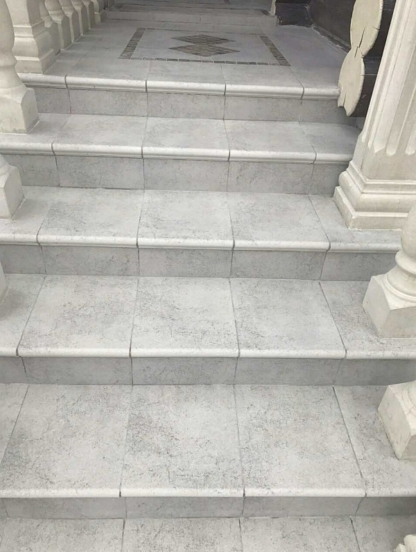 Клинкерная ступень флорентинер противоскользящая плитка EURAMIC CAVAR 544 chiaro 340*294*10 мм