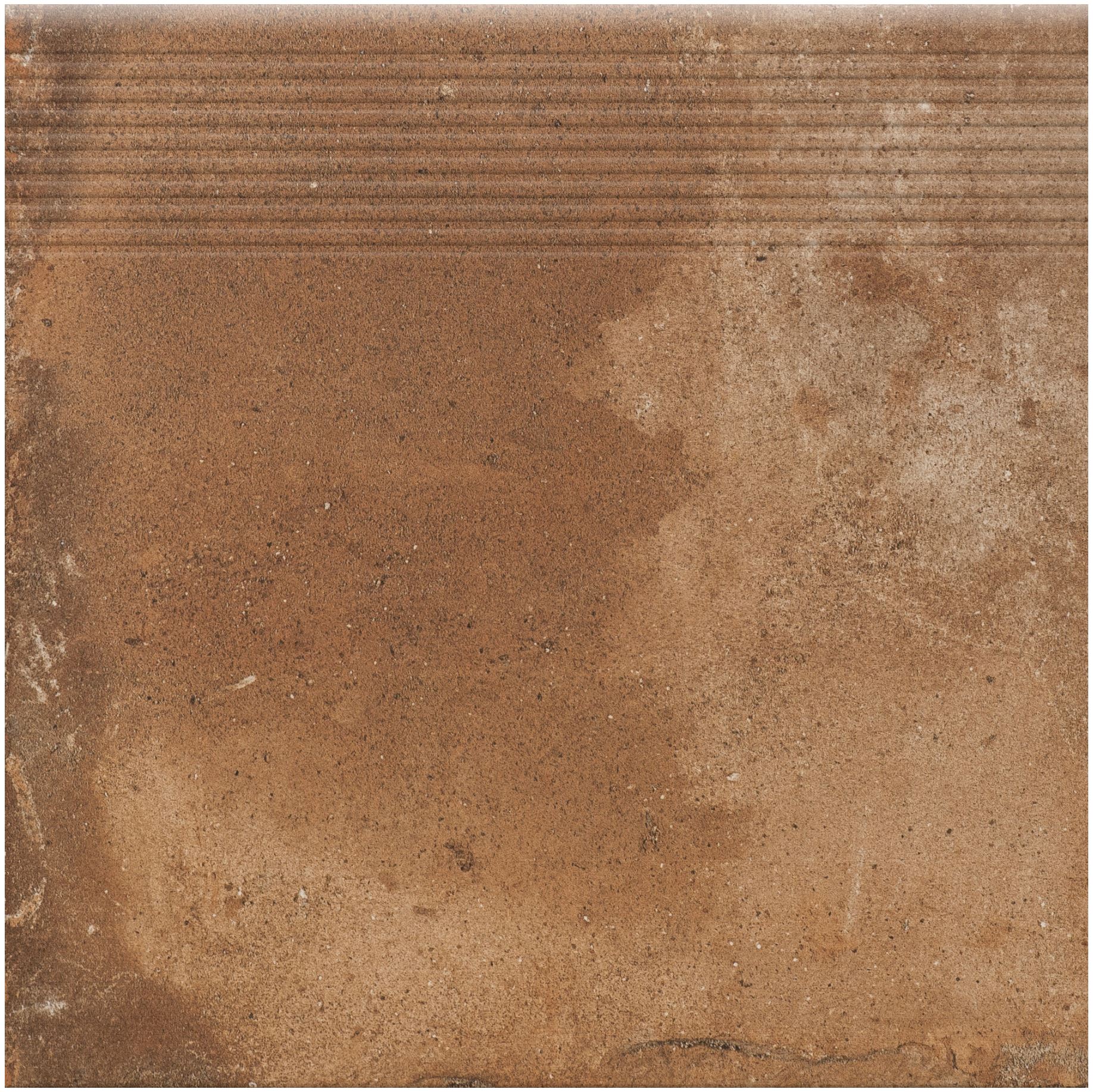 Клинкерная ступень с насечками противоскользящая плитка Cerrad Podloga Piatto terra 300*300*9 мм