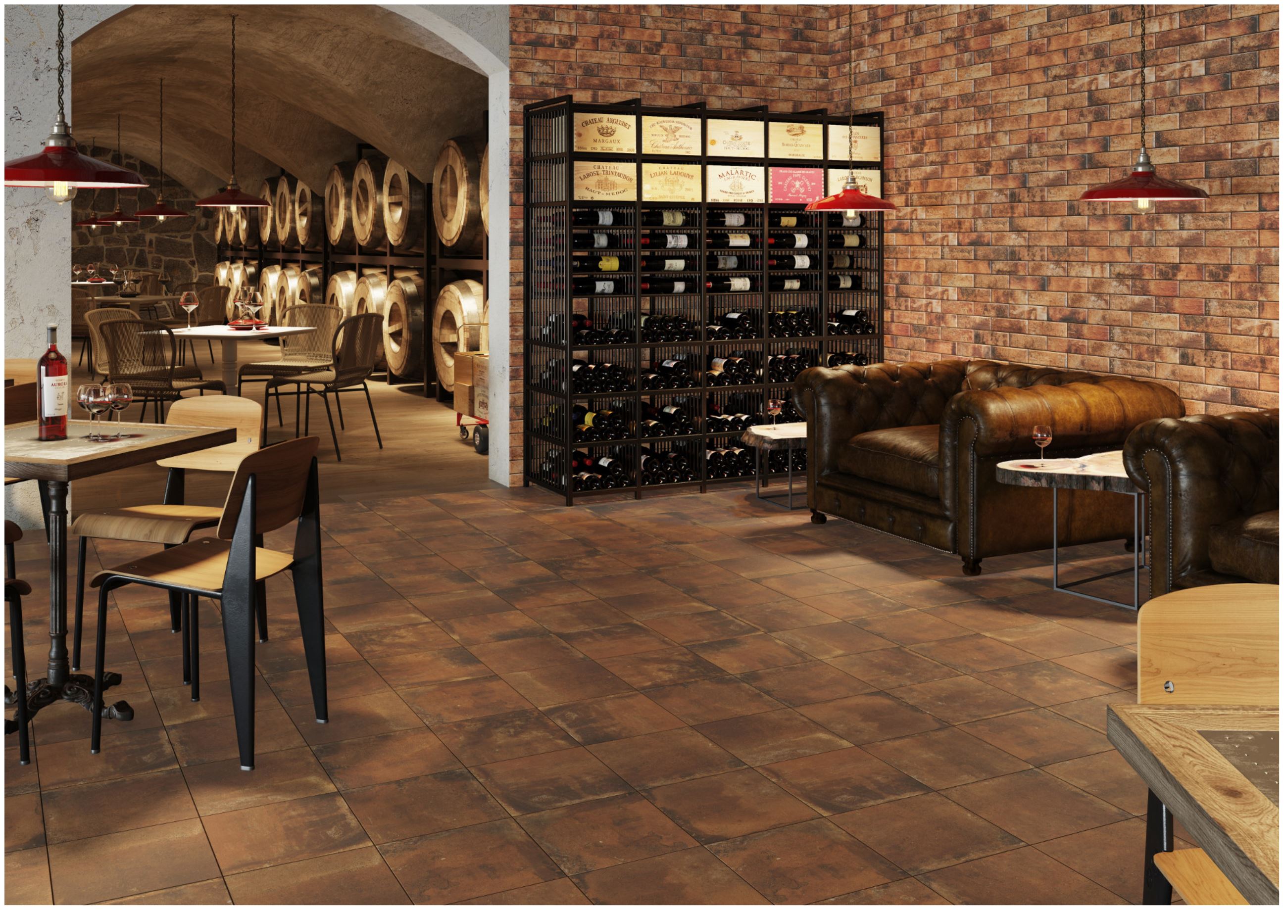 Клинкерная плитка напольная противоскользящая Cerrad Podloga Piatto red 300*300*9 мм