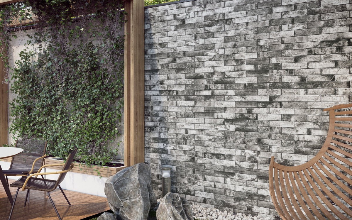 Фасадная и Интерьерная клинкерная плитка под кирпич Cerrad Piatto antracyt 300*74*9 мм