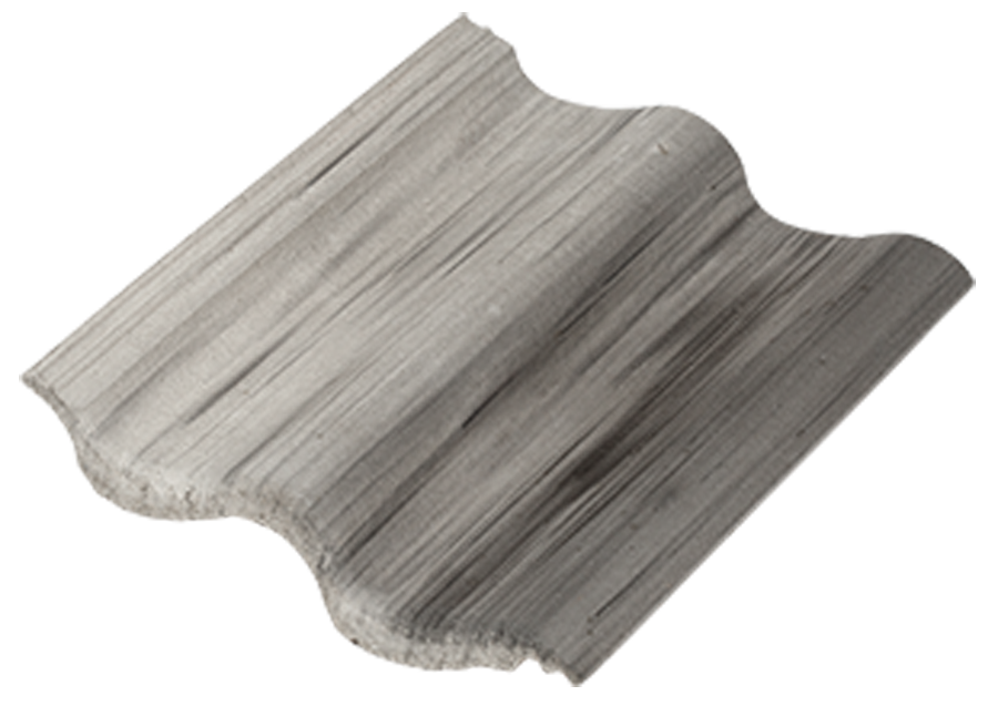 Натуральная цементно-песчаная черепица рядовая Antik серый 81, Старый камень Kriastak Baltic tile