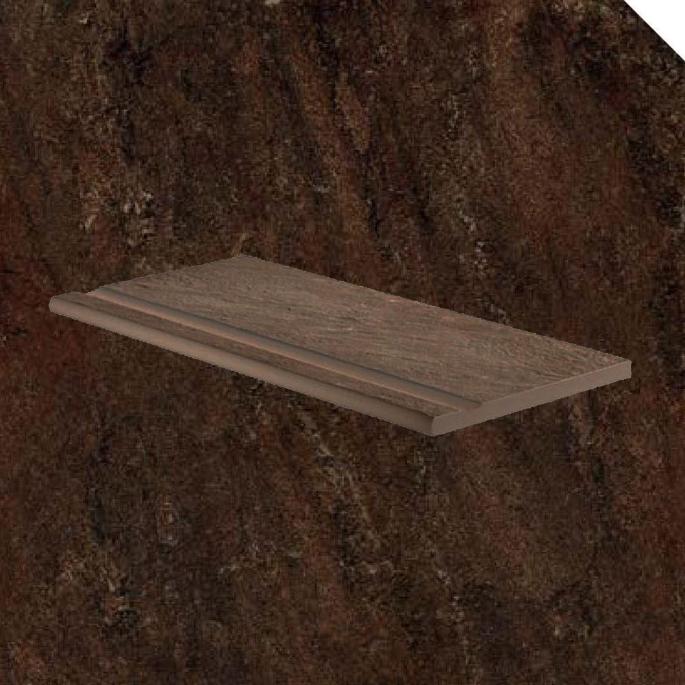 Тротуарная плитка Коричневая Lastra. Спец. Элемент- Бортик Бассейн 30x60 Лэндстоун Браун \ Landstone Brown Bordo Piscina 300х600х20мм