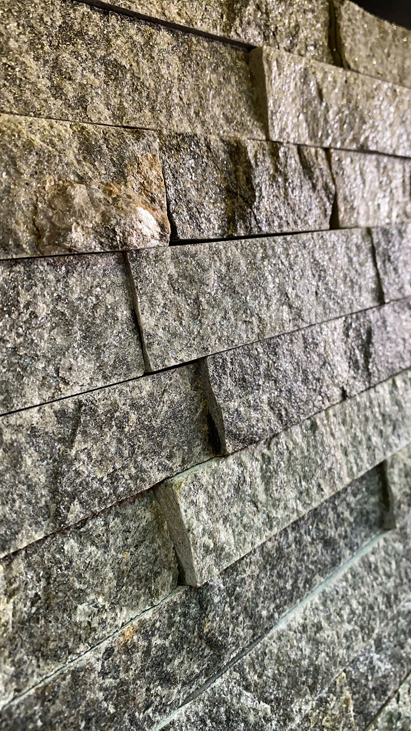 Кварцит Зеленый 1308L 600*150*10-20 мм, натуральный камень для интерьера и фасада BD