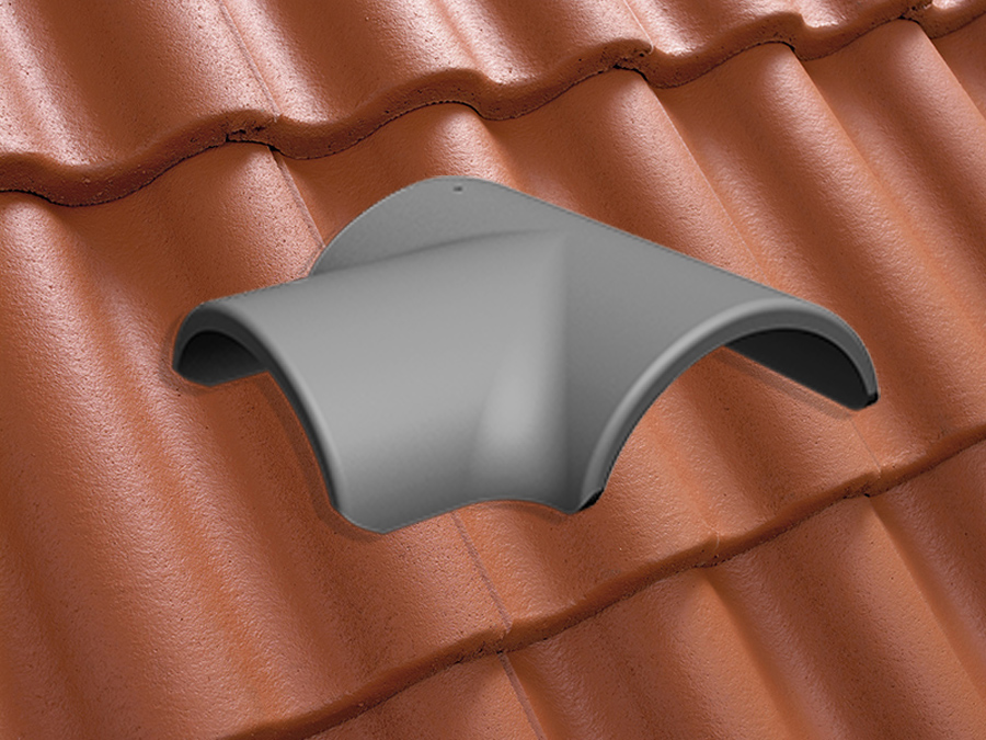 T-образная черепица натуральная цементно-песчаная Classic кирпично-красный 24, Kriastak Baltic tile